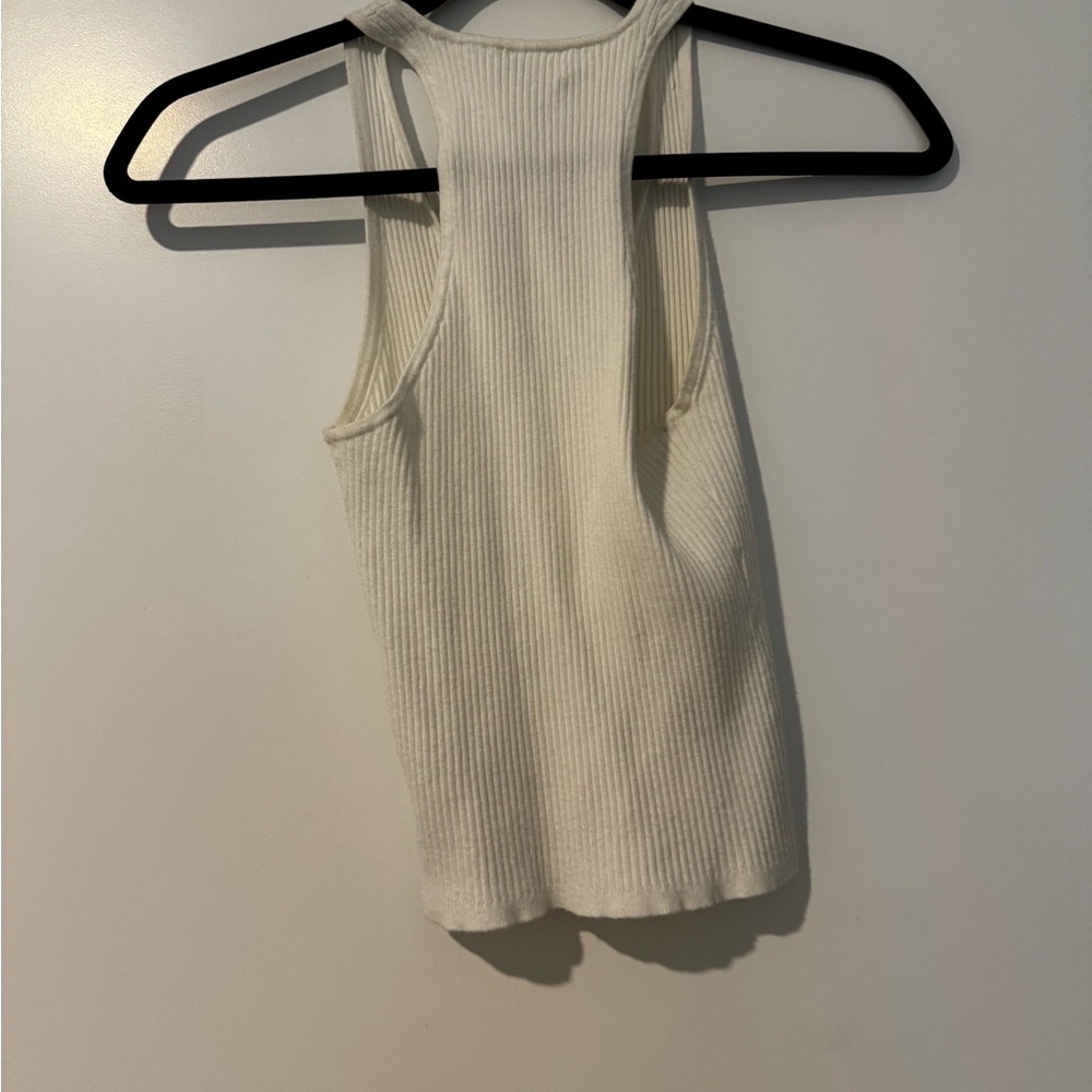 Aritzia Ribbed Button-Down Tank Top - image 4